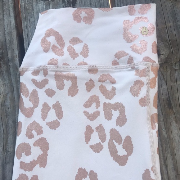 Rose gold leopard spiritual gangster leggings. - Picture 6 of 14